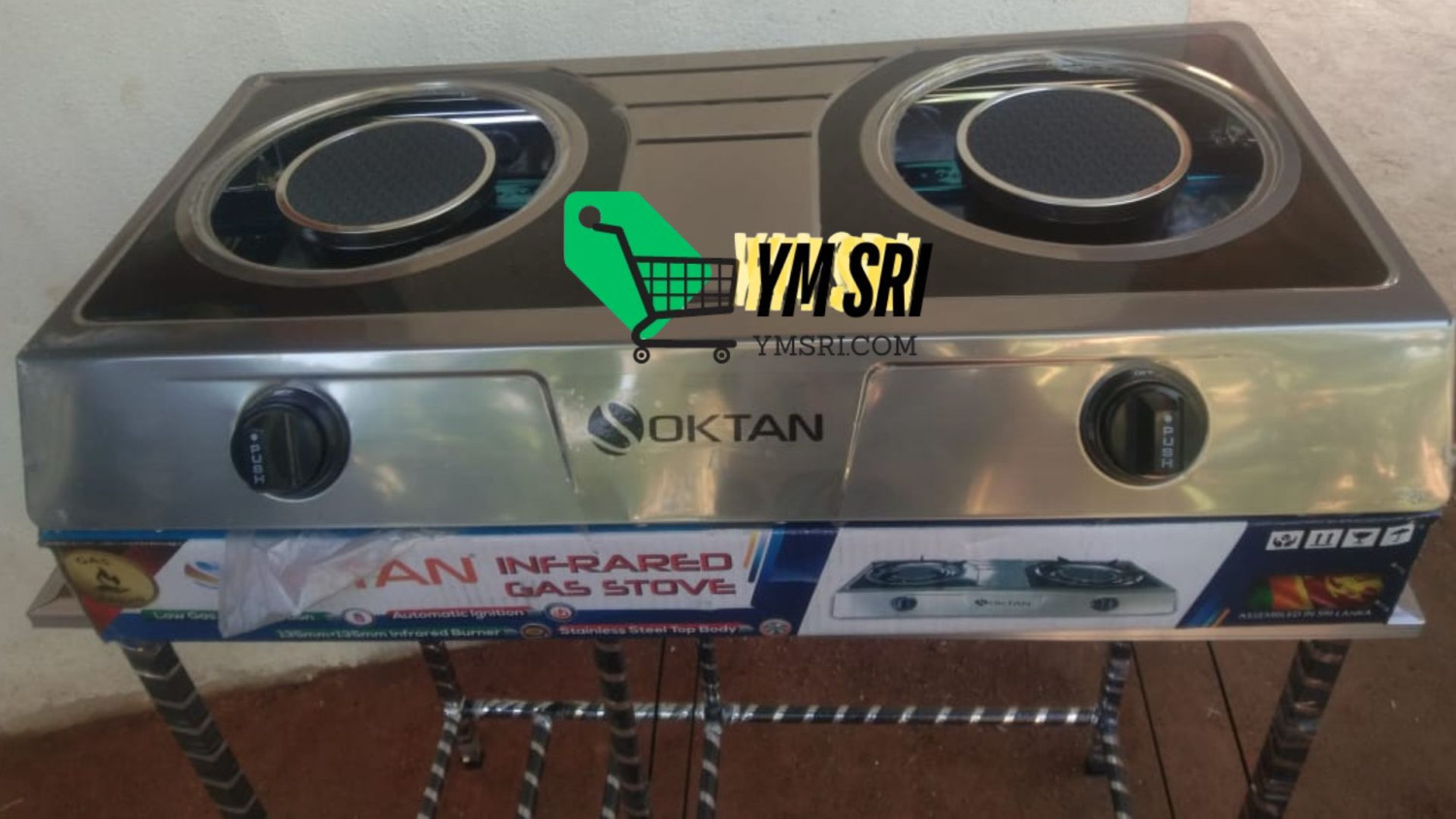 OKTAN Two Burner Infrared Gas Cooker new