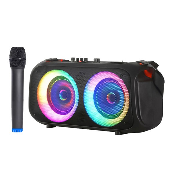 NDR-Q68 Professional Battery System Portable 6.5X2 inches Bluetooth Speaker with wireless mic