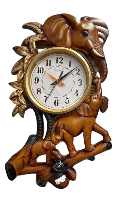 elephant wall clock