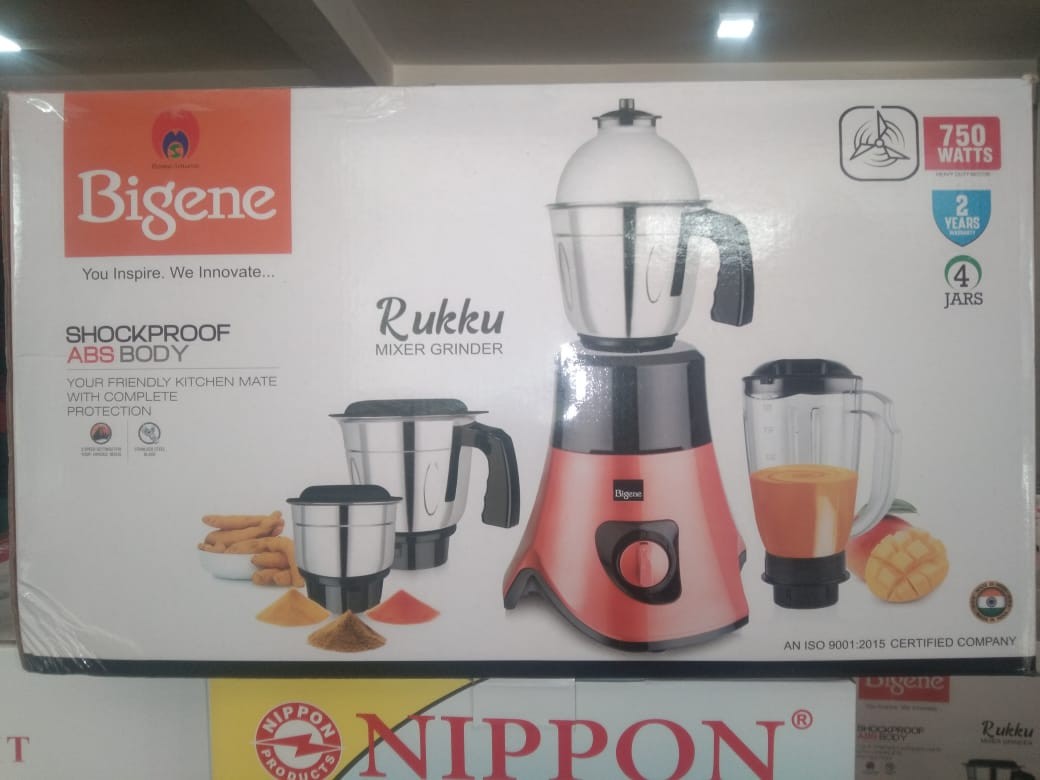 Bigene Mixer Grinder ( Rukku )- 4Jars